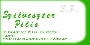 szilveszter pilis business card
